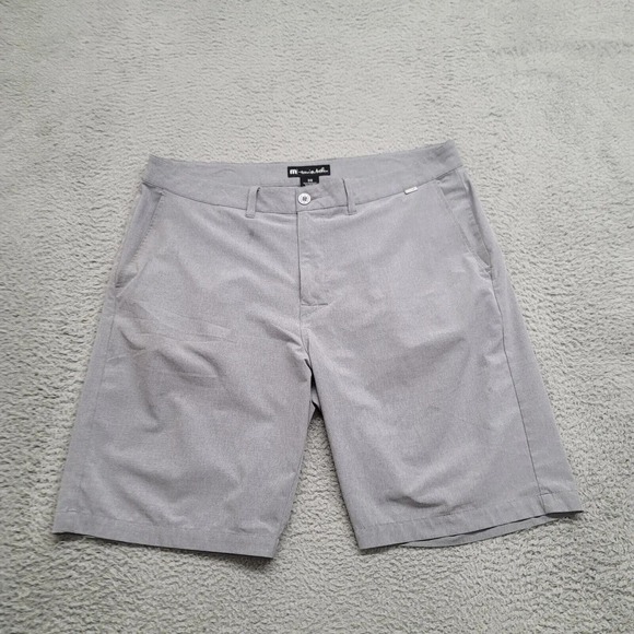 Travis Mathew Shorts Mens 38 Gray Golf Outdoors Lightweight Quick Dry Chino - Picture 1 of 11